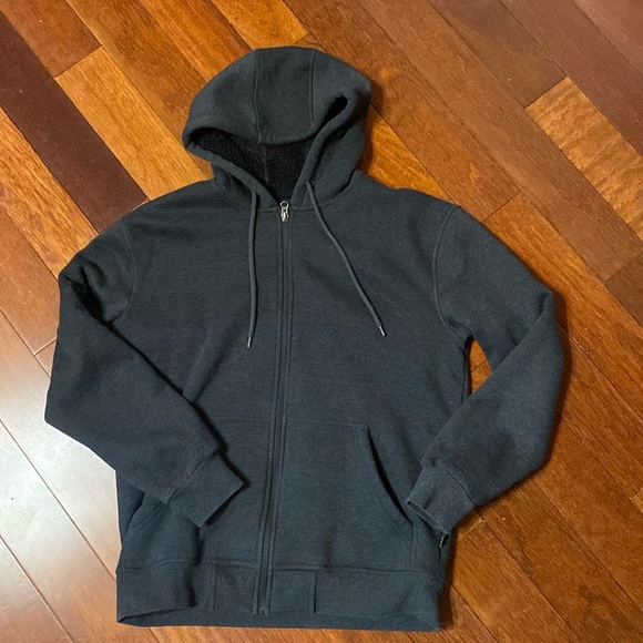 Men’s Fleece Zip Hooded Jacket - Picture 1 of 6
